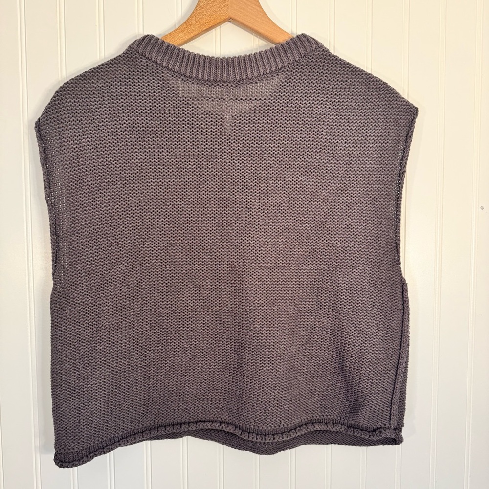 Free People Stolen Hearts Knitted Crop Tank Vest Women’s Size Small 100% Cotton - Picture 6 of 14